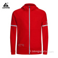 Fashion Mens Reflective Stripe Plain Gym Hoodie Men